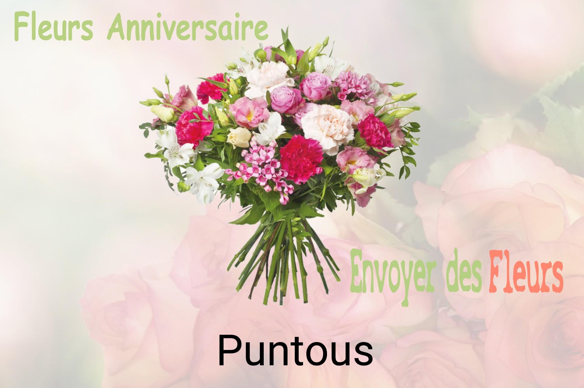 Bouquet de fleurs d’anniversaire livré à Puntous