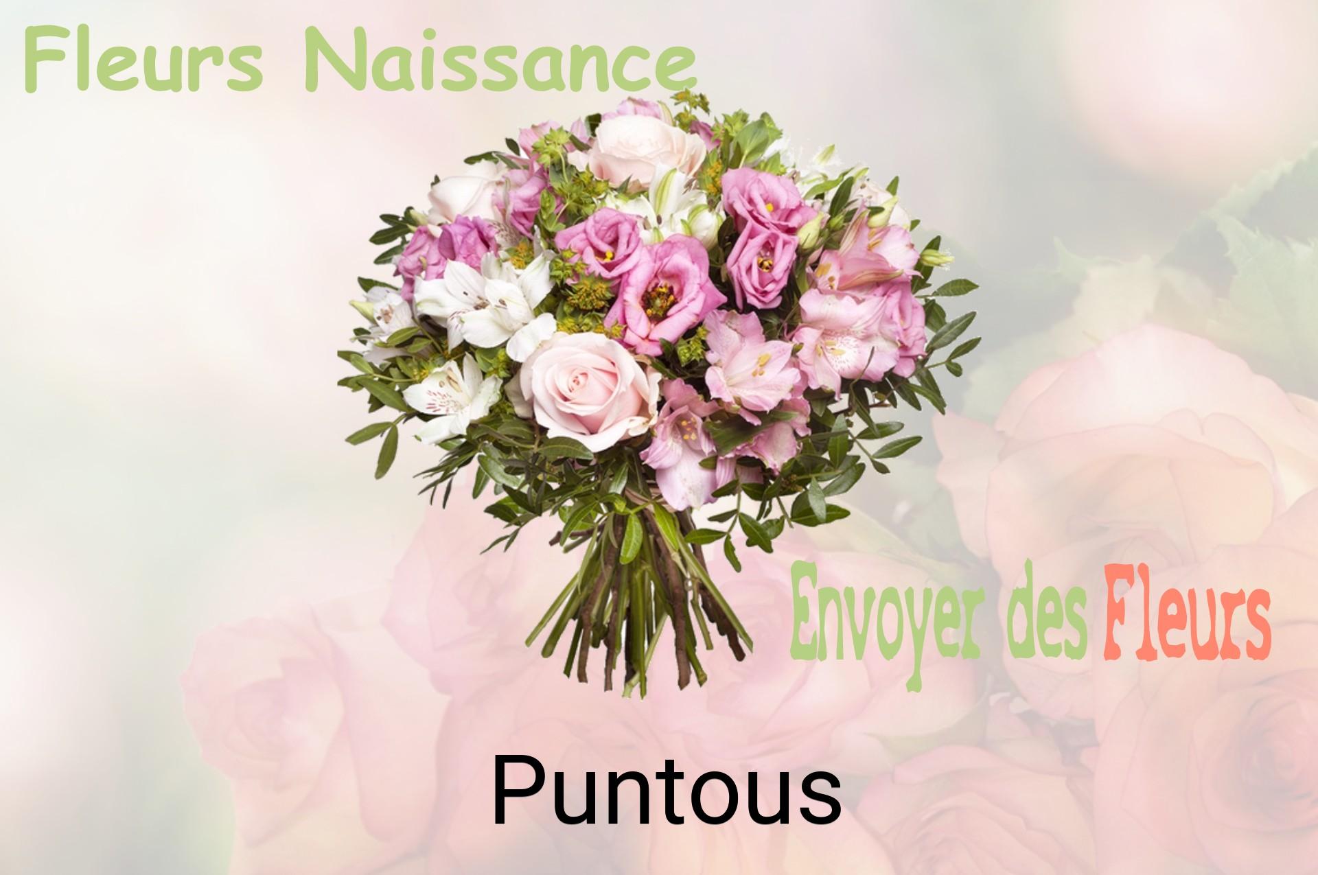 Bouquet de fleurs de naissance livré à Puntous